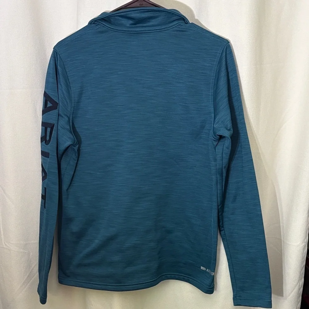 Ariat Women's Tek Team 1/2-Zip Teal Heather Sweatshirt Size Small